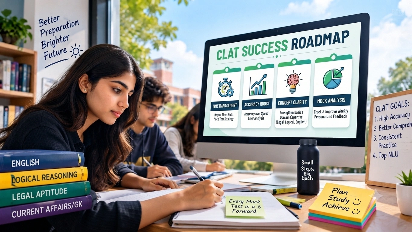 CLAT Success Roadmap: Complete Preparation Strategy, Study Plan & Mock Tests
